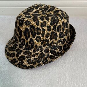 Bongo Leopard Print Fedora Print Hat Summer Glam Mob Wife Animal Print